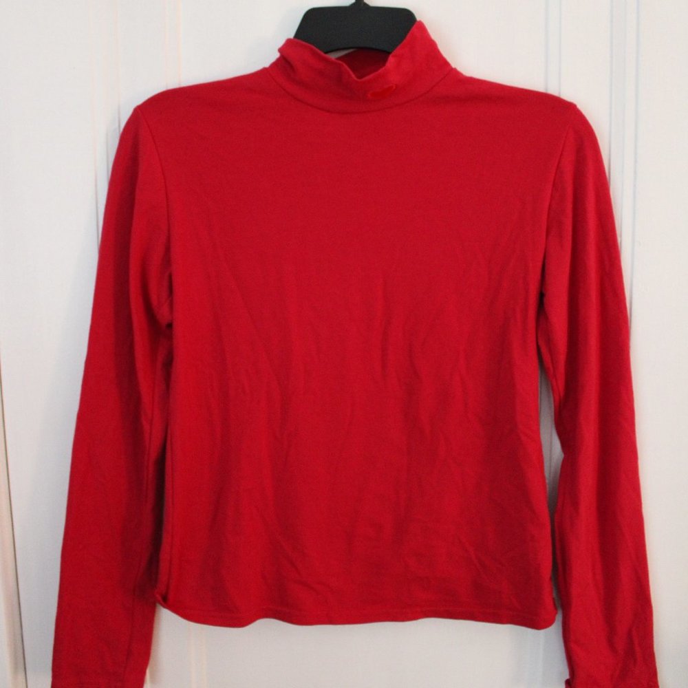 Heart-Embroidered Turtleneck